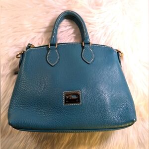 Dooney & Bourke Dillen Top Handle Satchel  Bag Green Leather Handbag